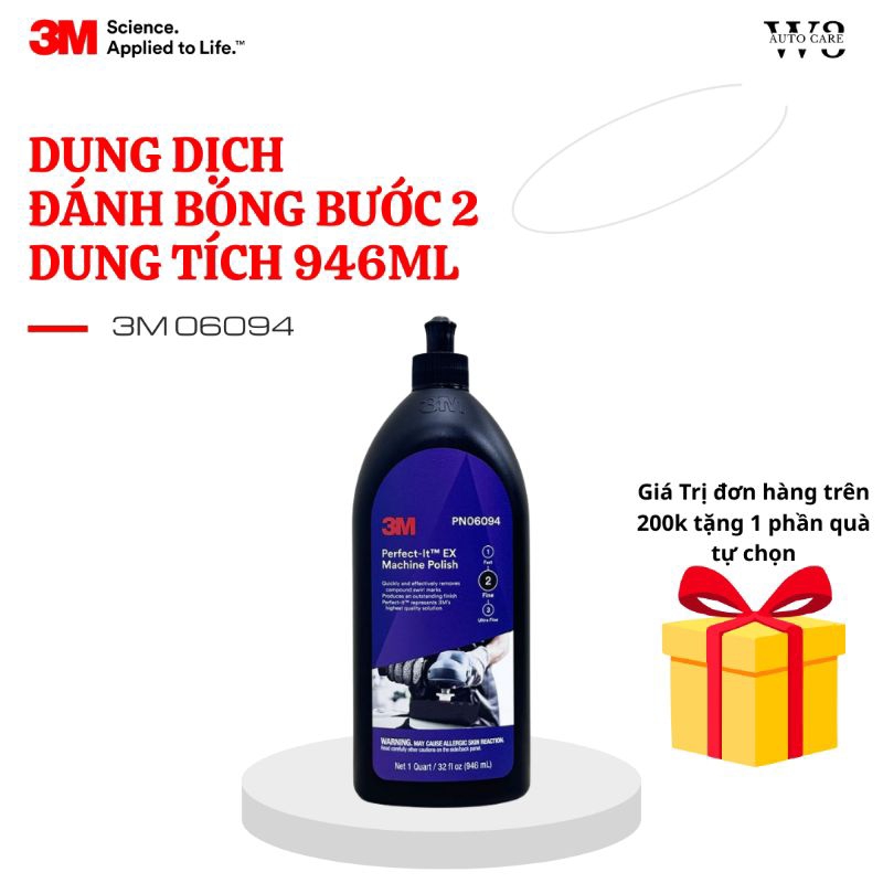 Dung Dịch Đánh Bóng Bước 2 Cao Cấp 3M Perfect-It PN06094 946ml.