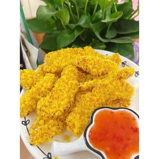 Bột hoa tuyết màu vàng, bột xù hoa tuyết làm gà lắc trân châu