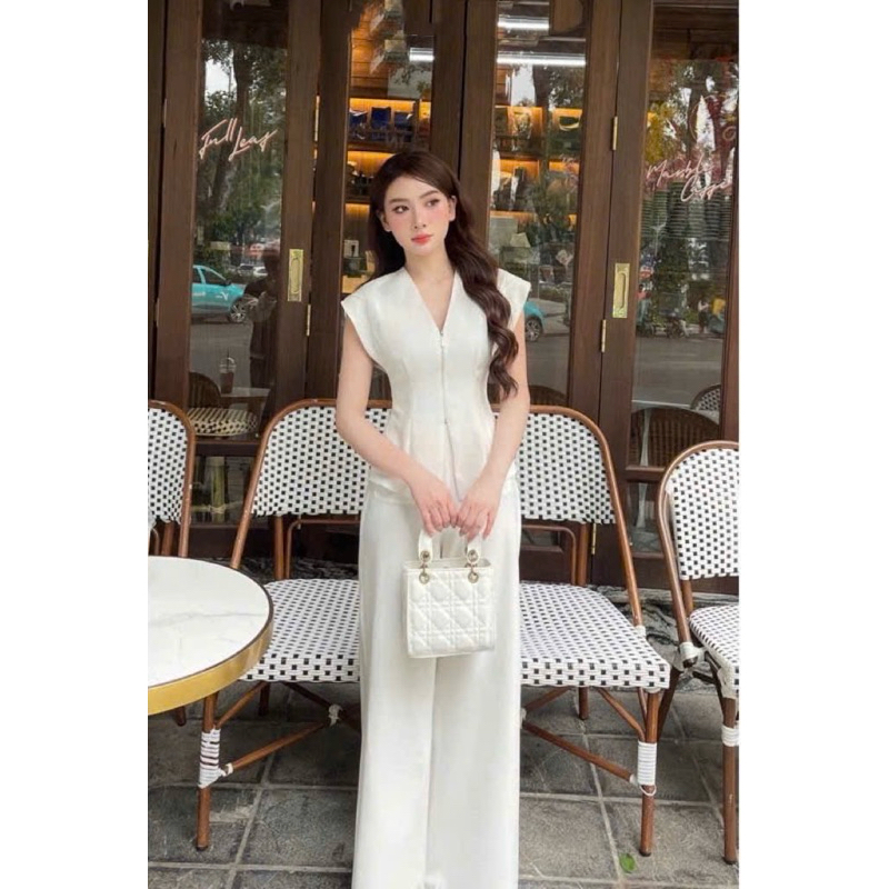 Sét 2 chi tiết áo kèm quần xuông sang trọng thanh lịch HI CHIC Mã H020