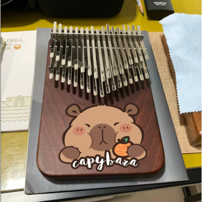 Đàn Kalimba 34 Phím gỗ nguyên khối Óc Chó Đen Bắc Mỹ - Hàng chính hãng tặng hộp chống sốc x3