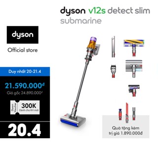 [20-21.4 MEMBERSHIP SALE] Máy hút bụi lau nhà không dây Dyson V12 s Detect TM Slim Submarine​