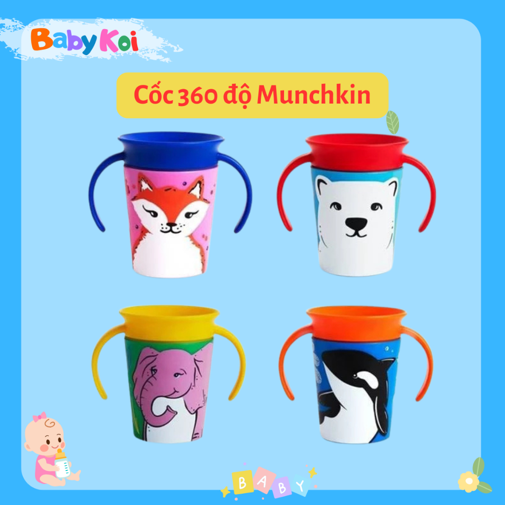 Cốc 360 độ Munchkin Deco chống đổ