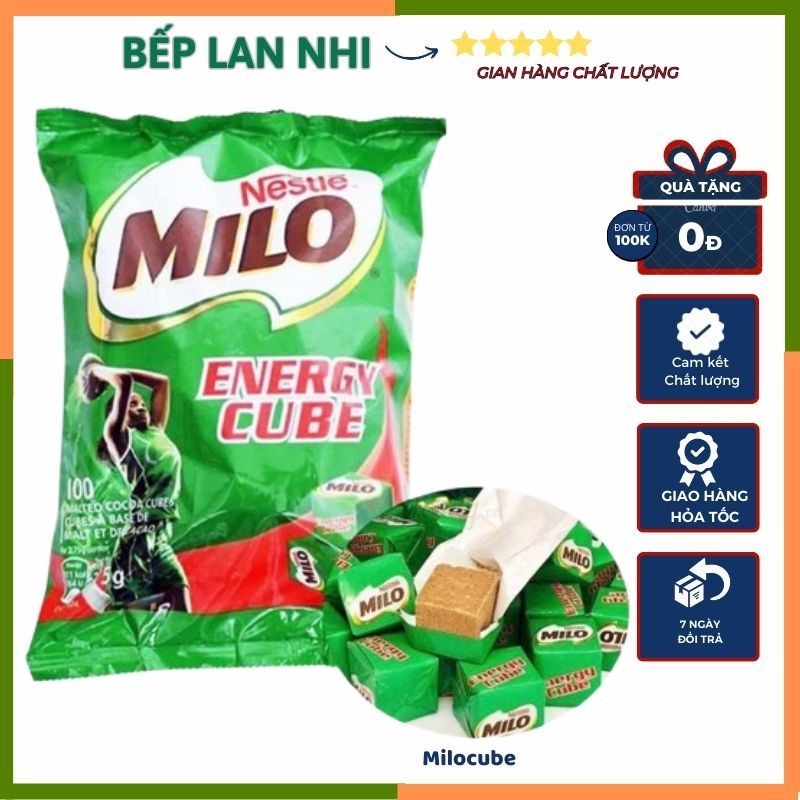 Kẹo Milo Cube Nguyên Gói Thái Lan Gói 100 Viên - 275gr ăn vặt