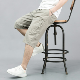 Quần short nam kaki kiểu dáng vải 95% Cotton, quần ngố nam dáng đứng, ống rộng