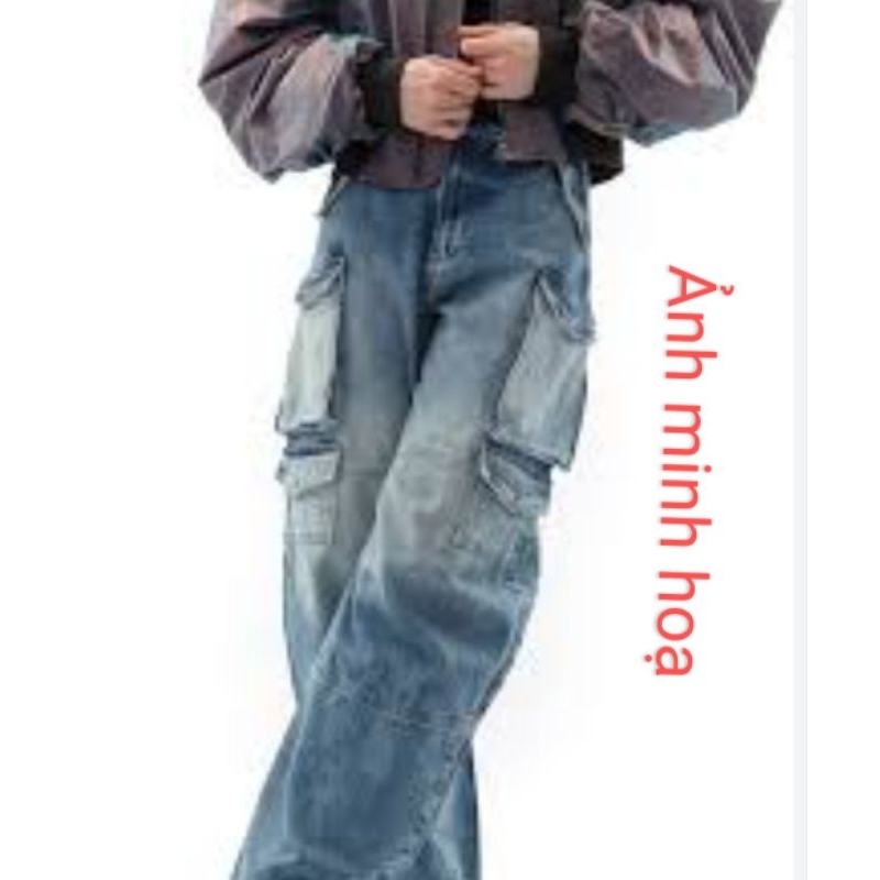 quần jean vnxk túi hộp ống ₫ứng😍