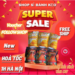 BimBim Mái Ngói - BimBim Tăm Cay - Đồ Ăn Vặt Bà Tuyết (1 Bịch/ 10 Gói)