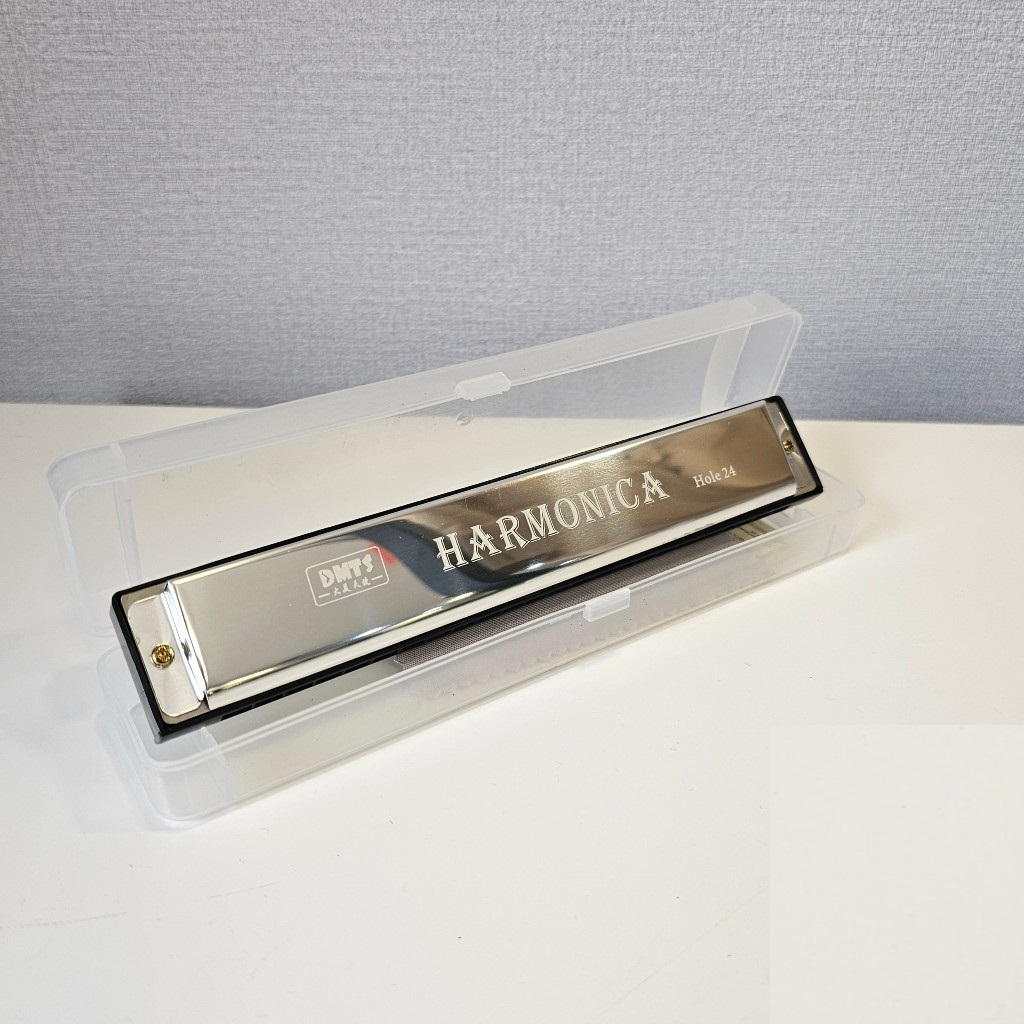 [Harmonica 24 LỖ] Kèn Harmonica tặng hộp và khăn DMTS 24 LỖ T2406S Cho bạn mới tập chơi