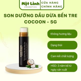  Son Dưỡng Dầu Dừa Bến Tre Cocoon 5g - Mỹ phẩm thuần chay Việt Nam - Mật Lành Cosmetics 