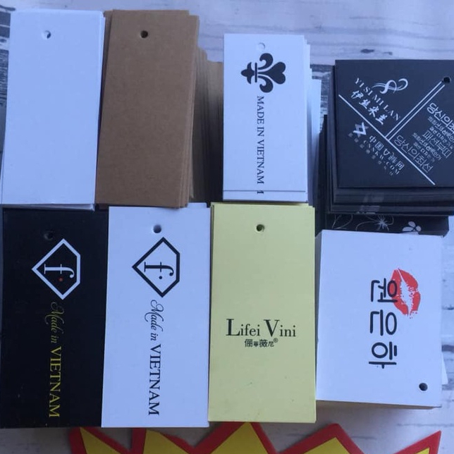 Mác tag giấy, mác quần áo (Combo 1 lạng)