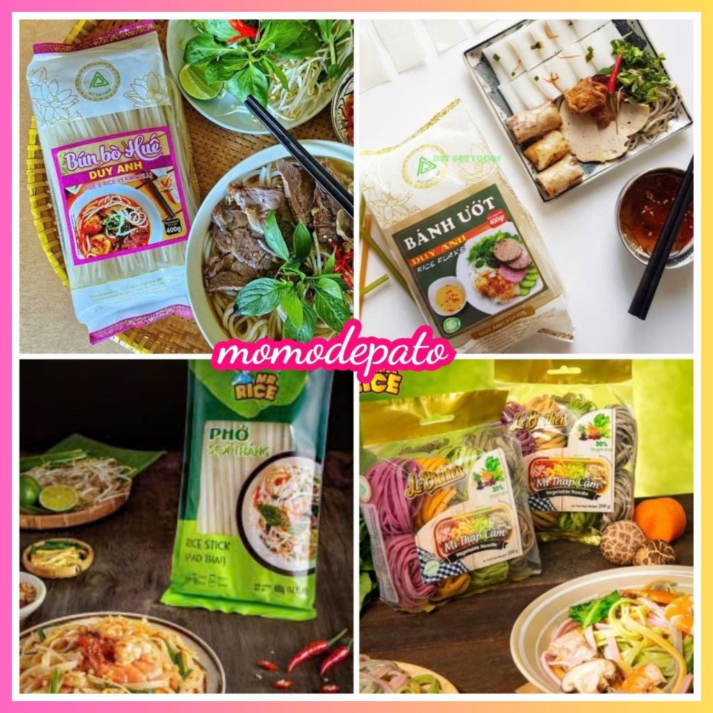 Bún Bò Huế Duy Anh - Bún Bò Huế Cao Cấp 400gr - Phở Sợi Thẳng - Bánh Ướt - Bún Gạo Lứt