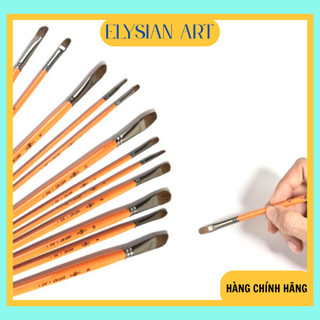  Cọ Vẽ 811 Lông Mềm Cán Nghệ – Đầu Oval Vẽ Màu Nước Acrylic Sơn Dầu Gouache Hoa Lá 