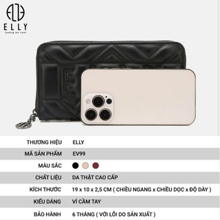 [Deal sang chảnh]  VÍ NỮ CAO CẤP DA THẬT ELLY – EV99