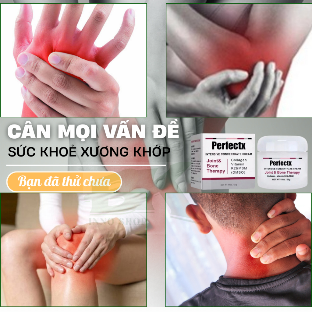 Kem Xoa Bóp Xương Khớp PERFECTX 30g – Hỗ Trợ Giảm Đau Nhức Cơ Khớp, Vai Gáy, Loại Bỏ Viêm Khớp, Phục Hồi Sụn  | BK INNO
