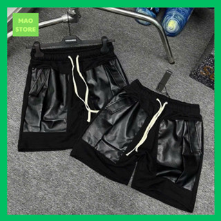 Quần Short Nam PB Nỉ Chân Cua Phối Ghép Thêu Túi Da Đùi Cạp Chun Dây Rút . Quần Đùi Siêu Cấp Dành Cho Anh Em Boy Phố G8