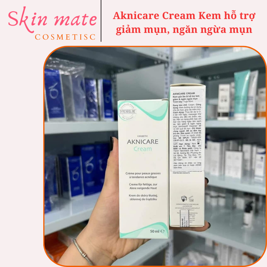 Aknicare Cream- Kem hỗ trợ giảm mụn, ngăn ngừa mụn, giữ ẩm 50ml