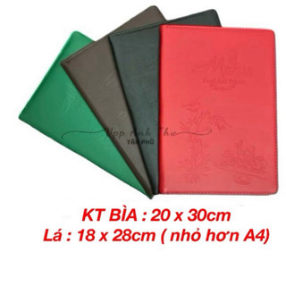 210 - CUỐN MENU - BÌA MENU DA 10-20 LÁ CAO CẤP( KT BÌA : 20x30cm)