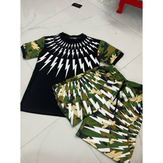 bộ quần đùi áo cộc tay TIA SÉT  RẰN RI BỘ ĐỘI CỰC CHẤT HOTREND GIỚI TRẺ 2025 Unisex Nam nữ top thời Trang boy phố