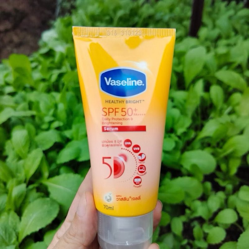 Sét 5 Gói Serum Dưỡng Thể Chống Nắng Vaseline Healthy Bright SPF 50+ PA++++ 70ml