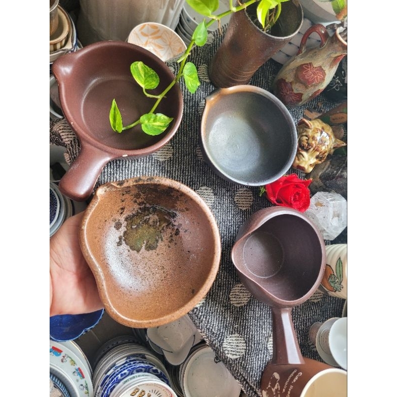 Tống trà Rót trà, chawan Gốm nhật men đá hỏa biến, tokoname, bizen đẹp lạ