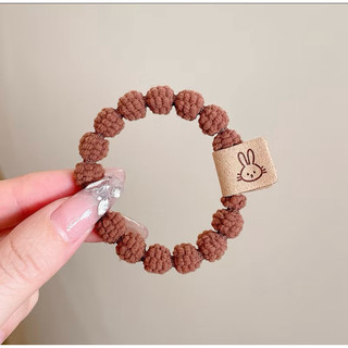 Dây cột tóc nữ phối tag thỏ siêu cute, cột tóc nữ basic Tmthouse