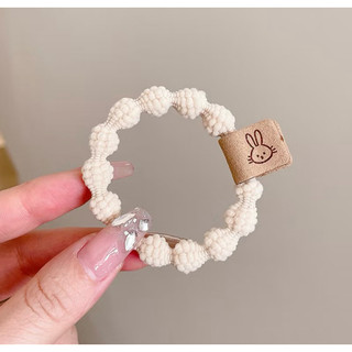 Dây cột tóc nữ phối tag thỏ siêu cute, cột tóc nữ basic Tmthouse