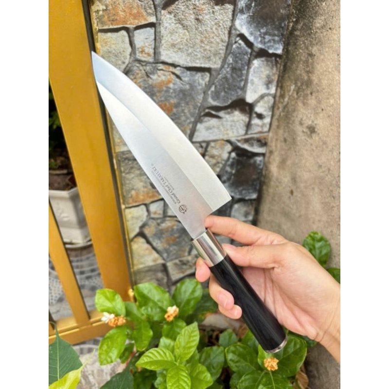 DAO DEBA NHẬT BẢN CAO CẤP DÀI 32CM, CÁN GỖ MUN, DAO THÁI LỌC THỊT CÁ
