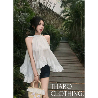  Áo Yếm Bèo Dài Cột Nơ Sau - Tharo Clothing  AO00257  
