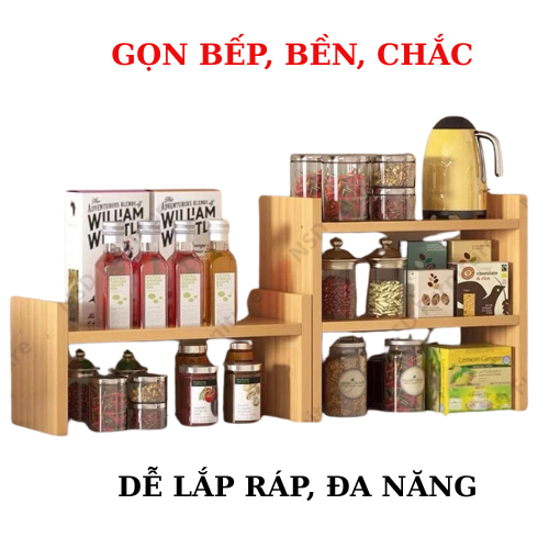 KỆ GIA VỊ, Kệ để gia vị nhiều tầng, chắc chắn, dễ lắp ráp, gọn không gian bếp, dễ lắp ráp