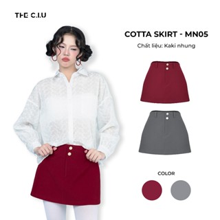 Chân váy ngắn chữ A kaki nhung THE C.I.U - Cotta Skirt - MN05