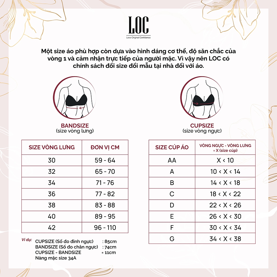 Áo ngực nữ không gọng trơn mút mỏng phối ren LOC | BigBuy360 - bigbuy360.vn
