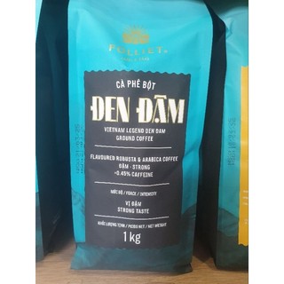 ( CHÍNH HÃNG_ Mới ) Cà phê Folliet ĐEN ĐẬM 1KG _ pha phin truyền thống việt nam ARABICA & ROBUSTA
