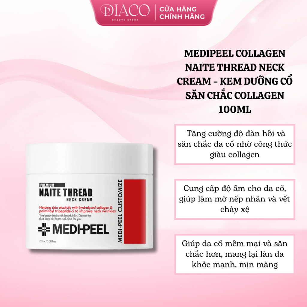MEDIPEEL COLLAGEN NAITE THREAD NECK CREAM - KEM DƯỠNG CỔ SĂN CHẮC COLLAGEN - 100ML