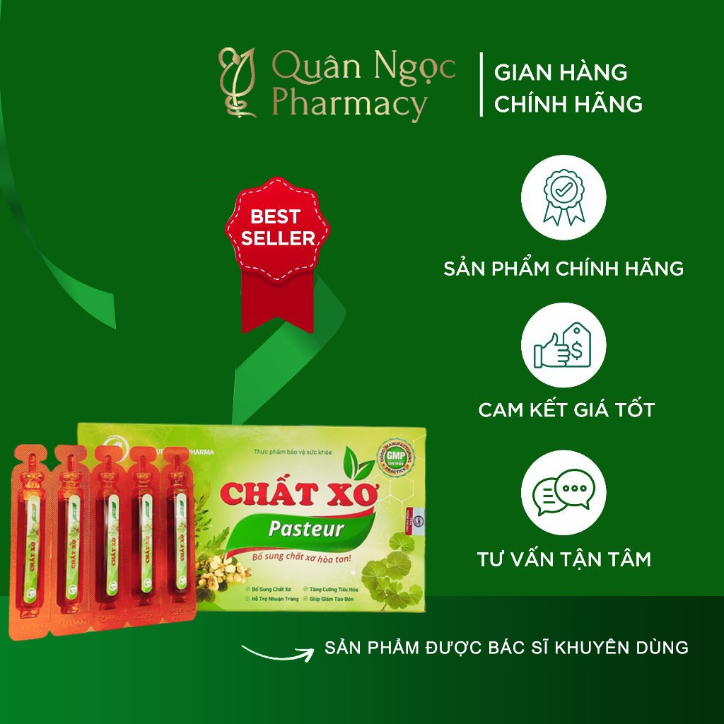[CHÍNH HÃNG] Chất xơ Pasteur hỗ trợ bổ sung chất xơ, giảm táo bón ở trẻ em và bà bầu, người ít ăn ra