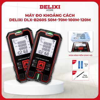  Máy Đo Khoảng Cách Laser Delixi DLX-B2605 Đo Đa Năng Trong Xây Dựng Tia Laser Kép Chính Xác Cao 