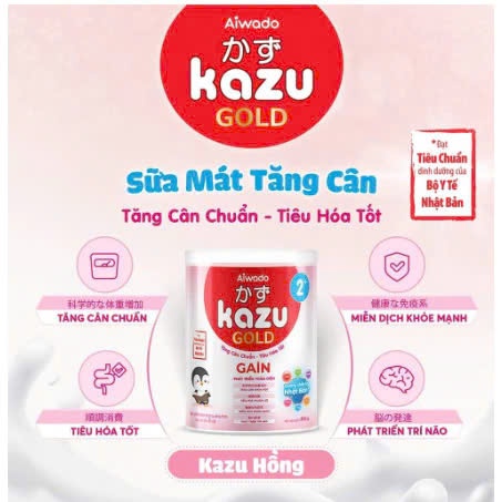 Sữa Kazu Gain Gold - Tăng cân chuẩn, tiêu hóa tốt [Date mới nhất 2027]