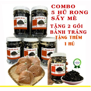 [ Deal Sốc Mua 5 Tặng 3 ] Rong Biển Cháy Tỏi - Rong Biển Sấy Mè Ăn Liền - 5 Hũ rong Tặng 1 hũ + Tặng 2 Gói Bánh Tráng