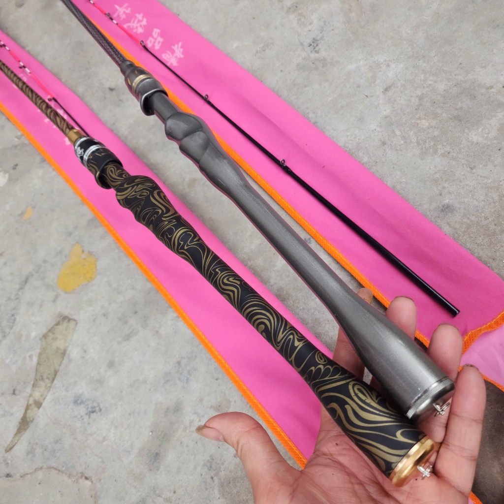 [Cần ikada - 1m5] Cần câu biển Ikada ngọn giấu trong thân dùng được máy đứng, máy ikada