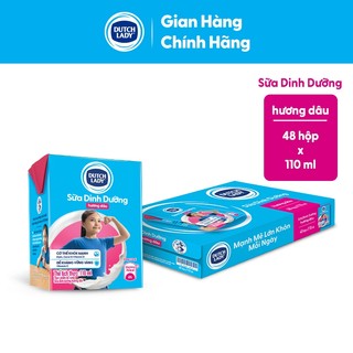  Thùng 48 Hộp Sữa Dinh Dưỡng Dutch Lady Hương Dâu 48x110ml 