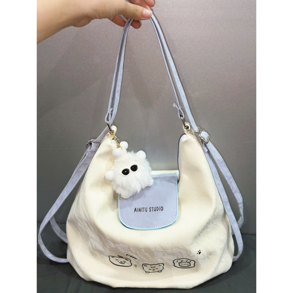 Túi xách Tote nữ họa tiết gấu dễ thương thiết kế trẻ trung phong cách Hàn Quốc,  Balo nhung đa năng thời trang _ TD083 | BigBuy360 - bigbuy360.vn