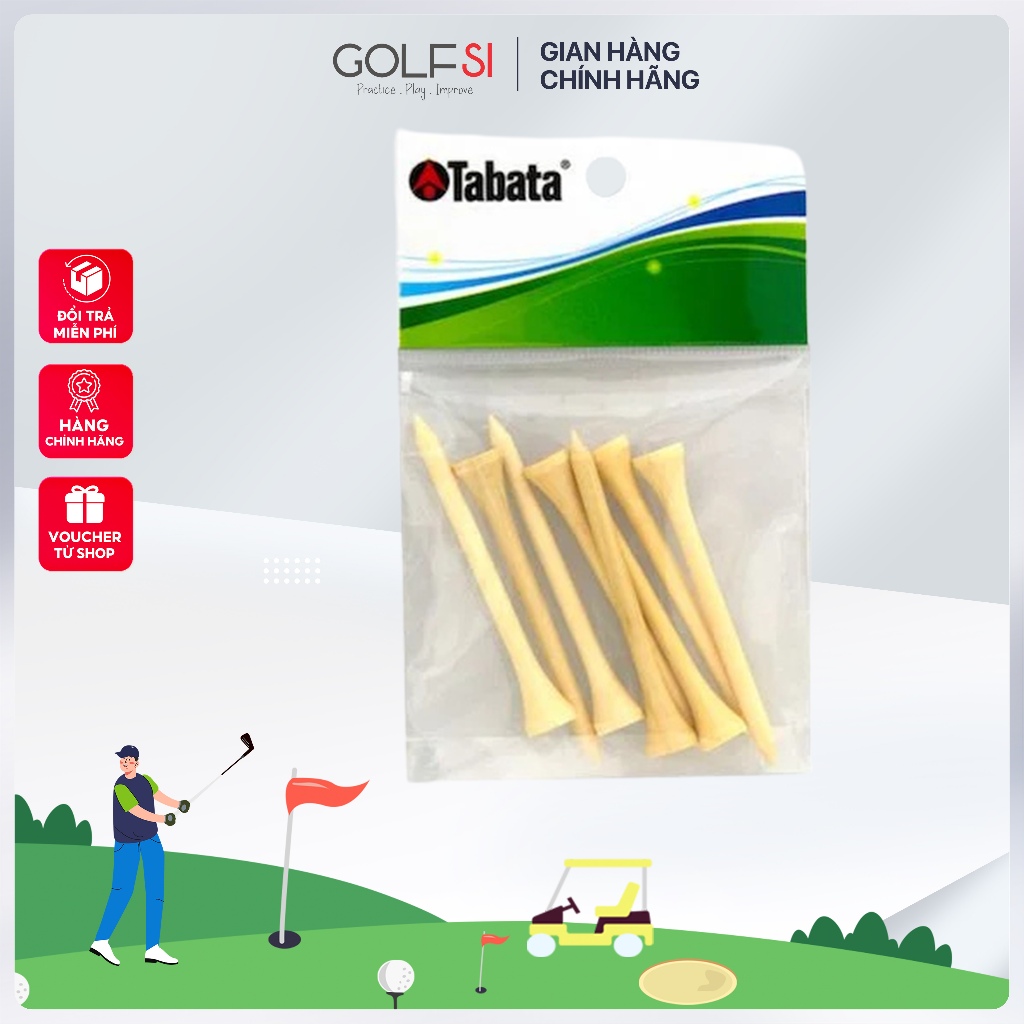 Tee golf gỗ dài 70mm Tabata GV0434