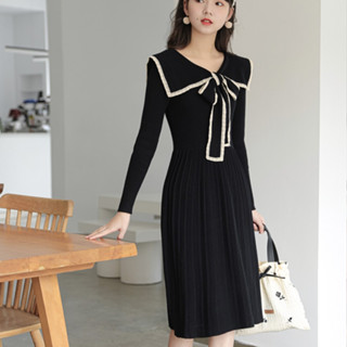  Váy len body dáng dài xuông nữ váy đỏ tết neol giáng sinh nữ đầm dáng dài chân váy xếp ly S-9 