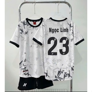 Bộ quần áo bóng đá a.ma.c xám in tên số theo yêu cầu-Áo bóng đá,đồ đá banh chất liệu thun mềm nam nữ