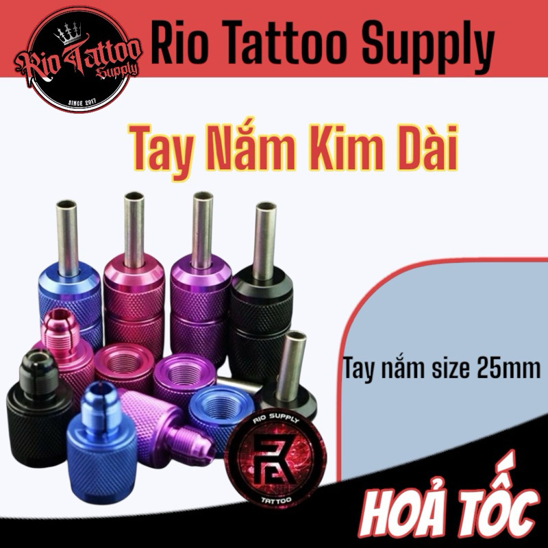 Tay nắm Nhôm CNC 25mm cho máy xăm