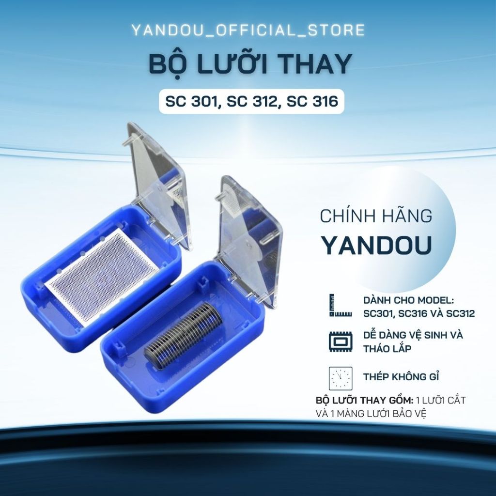 Bộ lưỡi thay máy cạo râu Yandou cho các model lưỡi ngang