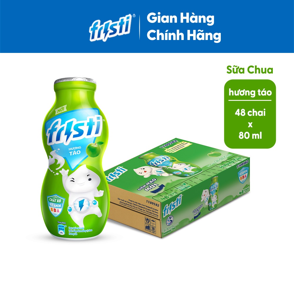 Thùng Sữa Chua Uống Fristi Hương Táo 48x80ml