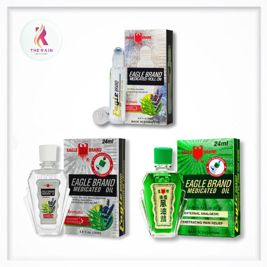 Dầu gió xanh, dầu gió trắng con ó Eagle Brand Medicated Oil 24ml của Mỹ