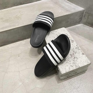 [Chính Hãng] Dép Adidas Cloudfoam - Đen Sọc Trắng - Code: AP9971
