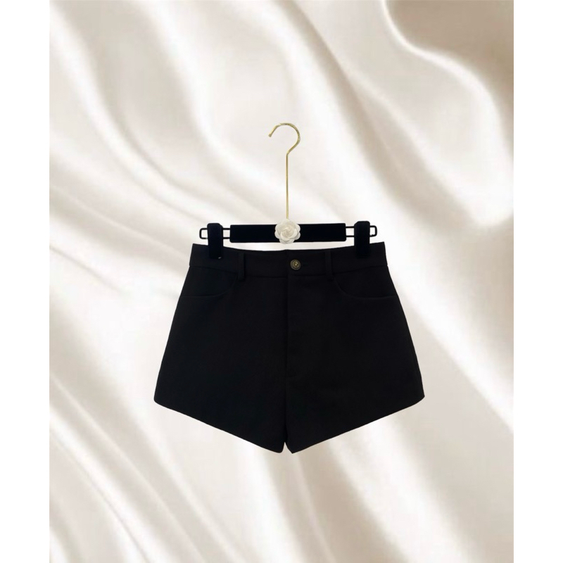 [ MERCIE ] QUẦN SOOC NỮ THIẾT KẾ CẠP CAO MÀU ĐEN