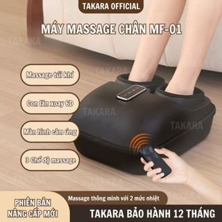 Máy massage chân Takara MF-01 mát xa túi khí có bi xoay 6D kết hợp với 2 mức nhiệt chườm nóng