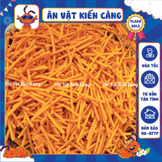 500g Tăm que cay phô mai giòn tan, bim bim que cay tuổi thơ, Đồ ăn vặt - Ăn Vặt Kiến Càng